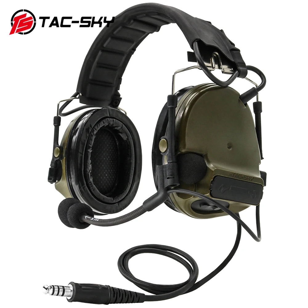 TAC-SKY COMTA New Detachable Headband Silicone Earmuffs Military Noise Reduction Tactical Headphones Comta Iii / C3 Headset