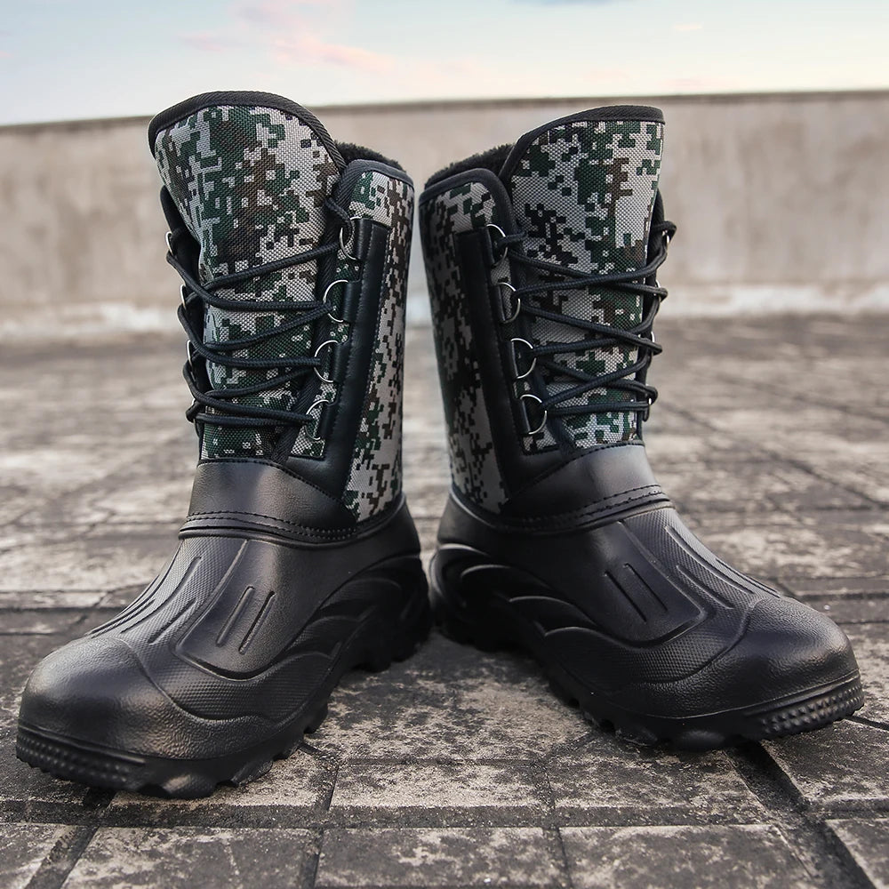 Men Winter Boots Warm Waterproof Sneakers 2025 Outdoor Activities Fishing Snow Work Boots Male Footwear Men Shoes Fishing Boots