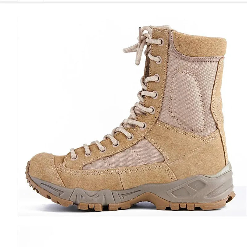 New Sport Men Outdoor Hiking Desert Leather Ankle Boots Male Botas Hombre Jungle Hiking Shoes Men's Ankle Boots 36 46