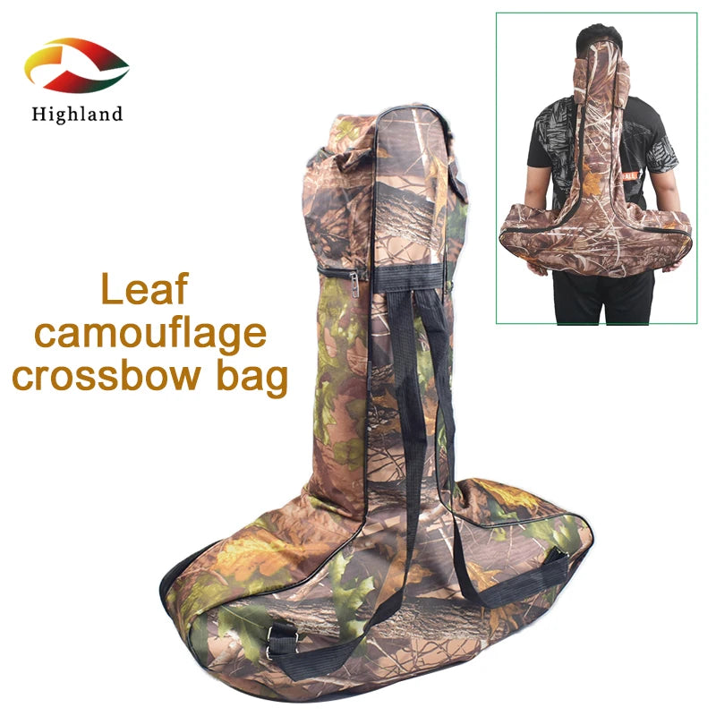 Crossbow Storage Bag Oxford Cloth T Shape Bow Bag Adjustable Hunting Archery Leaf Camouflage T Shaped  Crossbow Hunting Bag
