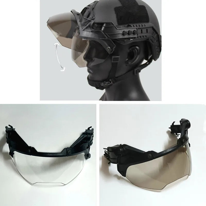 OP Helmet Flip goggles Airsoft Paintball FAST MICH Helmet Windproof Anti Fog adjustable CS Protection Goggles