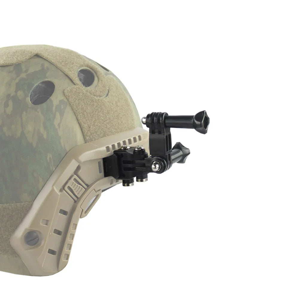 Tactical Helmet Camera Mount ARC Side Guide Rail Mount Fixed Mount For Gopro HD Hero 1- 5 Action Camera Multi-angle Adjustable