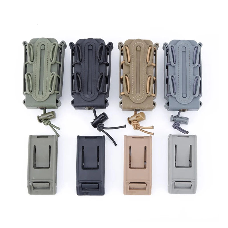 Tactical Magazine Pouch 9 mm Pistol Magazine Pouch Soft Shell Adjustable Hunting Universal Mag Carrier with MOLLE & Belt Clips