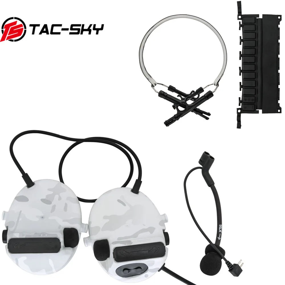 TAC-SKY COMTA New Detachable Headband Silicone Earmuffs Military Noise Reduction Tactical Headphones Comta Iii / C3 Headset