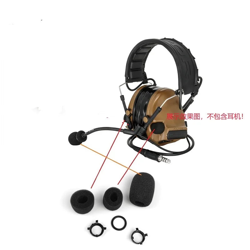 C3 C2   Tactical Headset Microphone Sponge Replacement Accessories