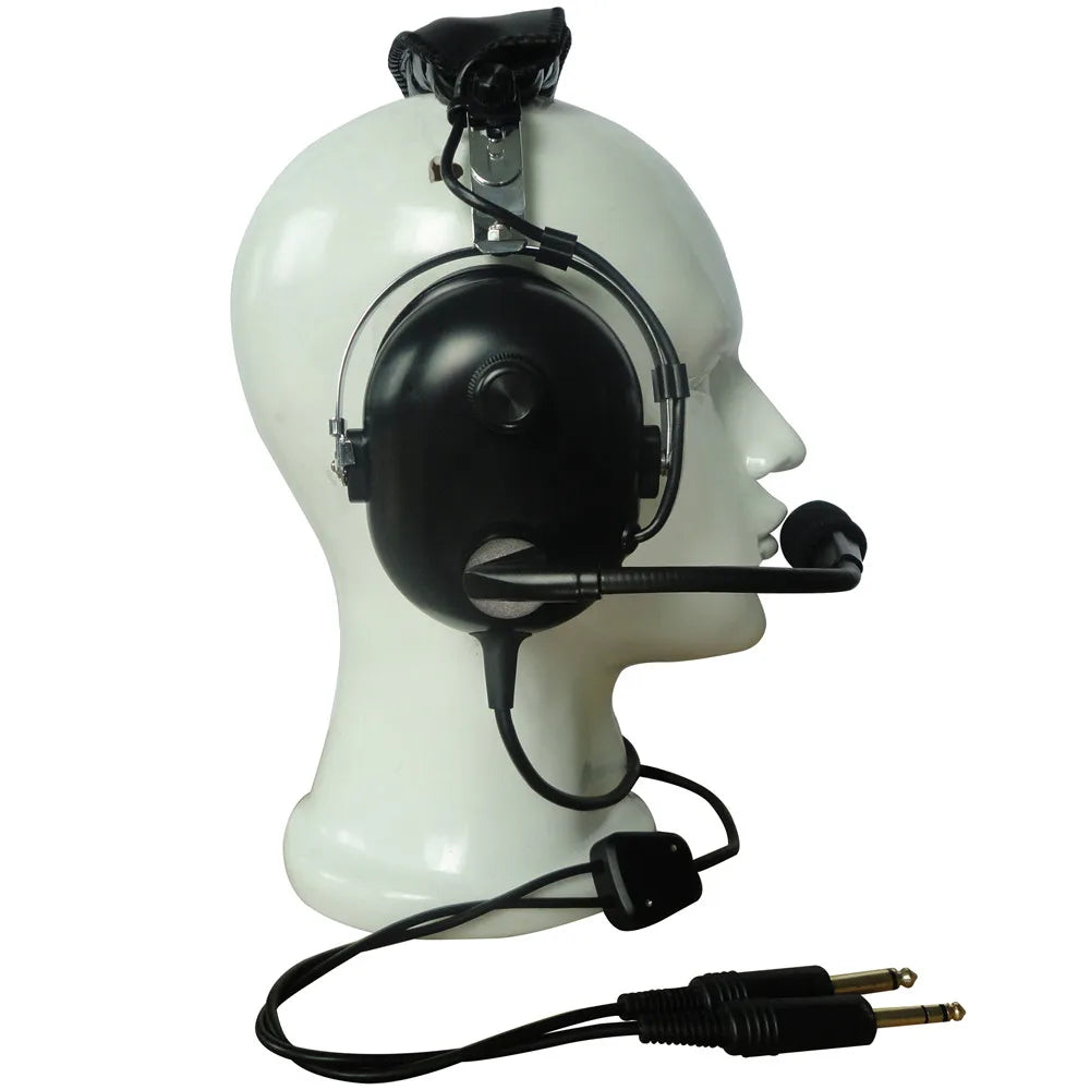 UFQ P2 Black colour aviation headset aviation headphones passive noise cancelling for pilot and passenger students