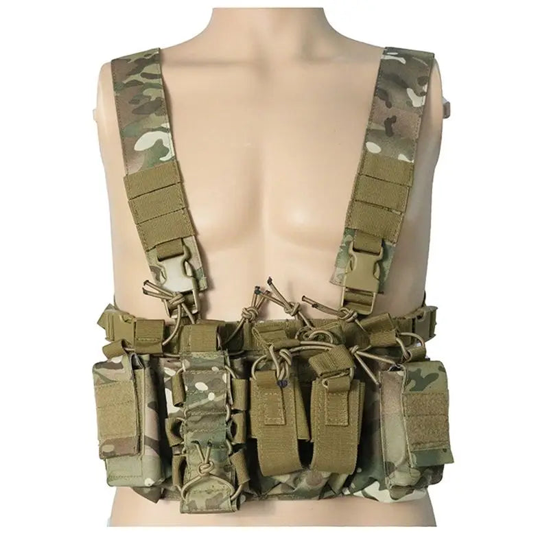 Tactical Vest Hunting Clothes Radio Harness Front Pouch Holster Airsoft Chest Rig Magazine Carrier Vest Equipment