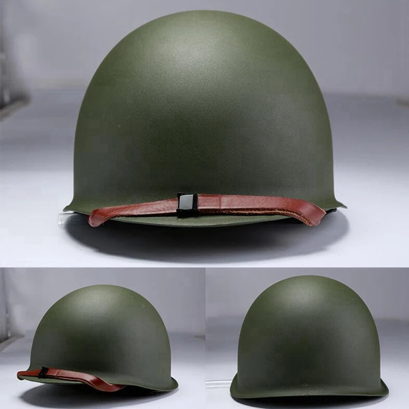 WW2 US  M1 Steel Helmet Replica Tactical Military Airsoft Outdoor Sports Cosplay Paintball Safe Helmet Protection Accessory