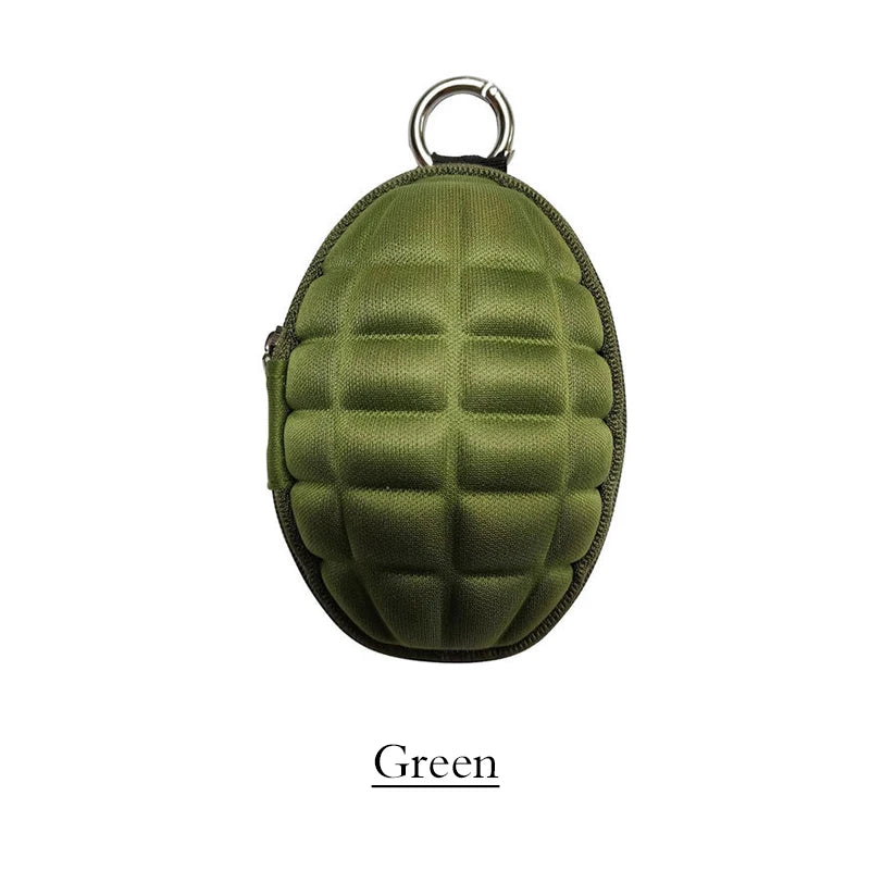 Multifunctional Grenade Shaped Car Keys Wallets PU Leather Hand Zipper Coin Purse Pouch Bag Keychain Holder Case Popular