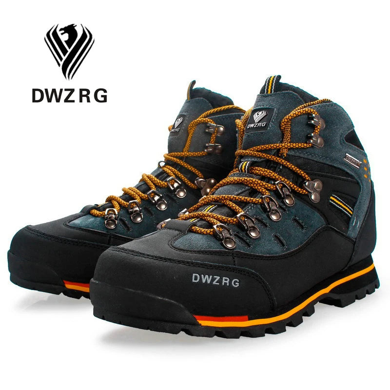 Men Hiking Shoes Waterproof Leather Shoes Climbing & Fishing Shoes New Popular Outdoor Shoes Men High Top Winter Boots