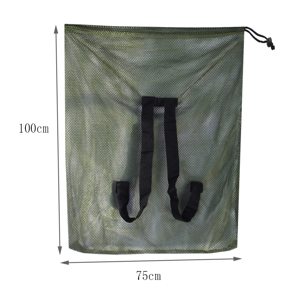 Fwoyonze 100cm x 75cm  Duck Goose Turkey Decoy Bag Mesh With Shoulder Straps Bird Hunting Net Mesh for Hunting Backpack