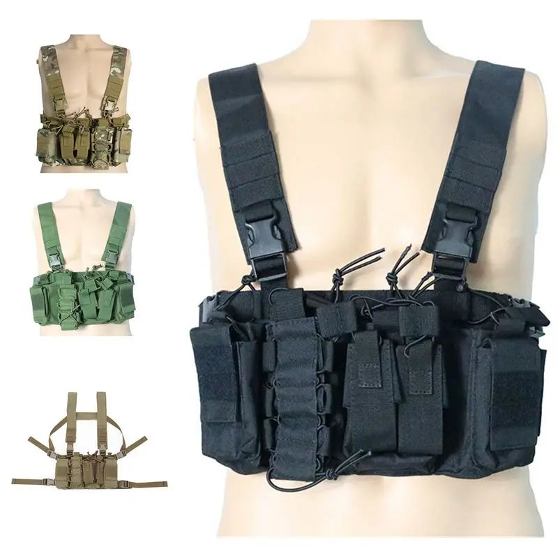 Tactical Vest Hunting Clothes Radio Harness Front Pouch Holster Airsoft Chest Rig Magazine Carrier Vest Equipment