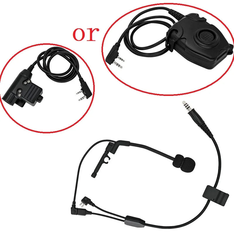 Tactical Y Cable Set With U94 Or PCLTOR PTT Suitable For COMTA I II III XPI Headset Tactical Airsoft Headset