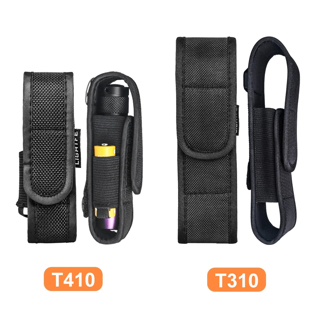 Tactical Molle Flashlight Pouch LED Torch Holster Nylon Waist Pack Outdoor Hunting Camping Duty Flashlight Belt Holder T410 T310