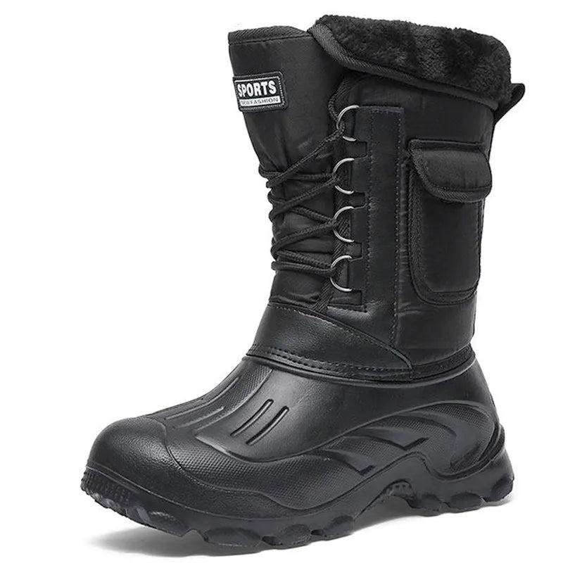 Men Winter Boots Warm Waterproof Sneakers 2025 Outdoor Activities Fishing Snow Work Boots Male Footwear Men Shoes Fishing Boots
