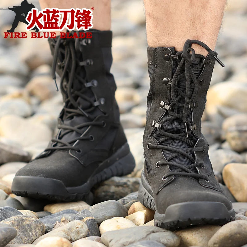 Ultra Light 07 Operational Men's Canvas Operational Shock Absorbing  High Help Special Boots