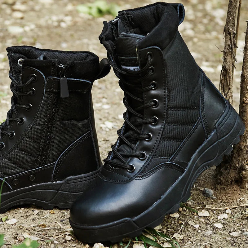 Training Boots Men Women Outdoor Hunting Hiking Climbing Non-Slip Breathable  Leather High Shoes 35 46