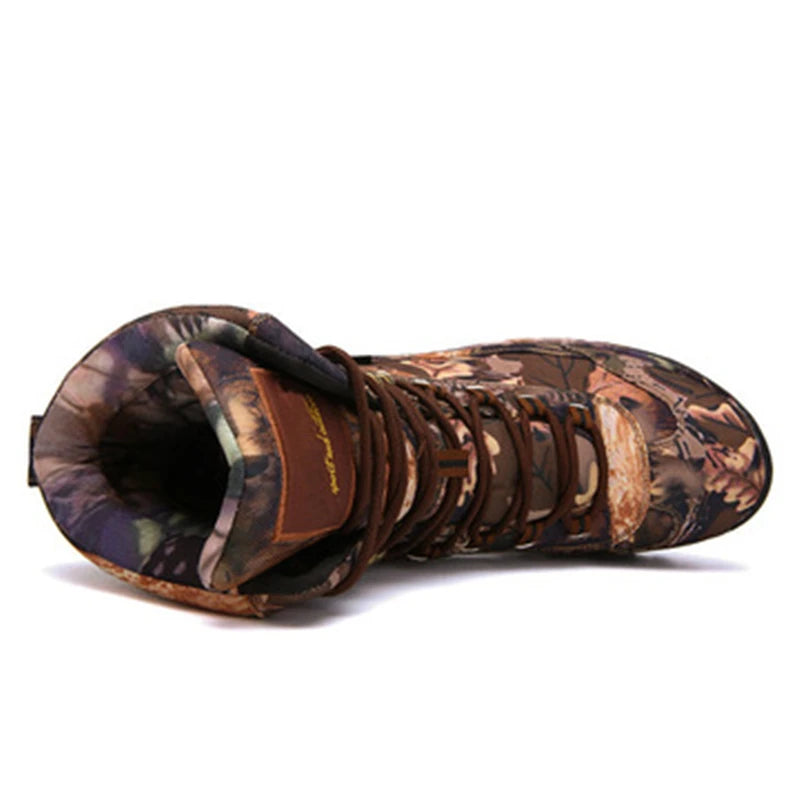Mens Outdoor High Quality Brand Hiking Shoes Tactical boots Winter Sport Trekking Climbing Athletic Shoes camouflage