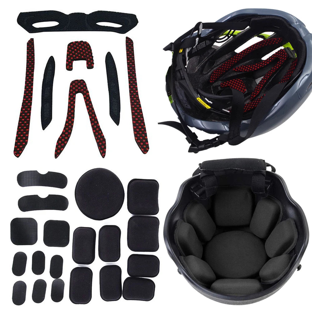 1Set Bicycle Helmet Foam Protective Sticker Hunting Shooting Cycling Sports Memory EVA Liners Cap Pad Motorcycle Safety Cushions