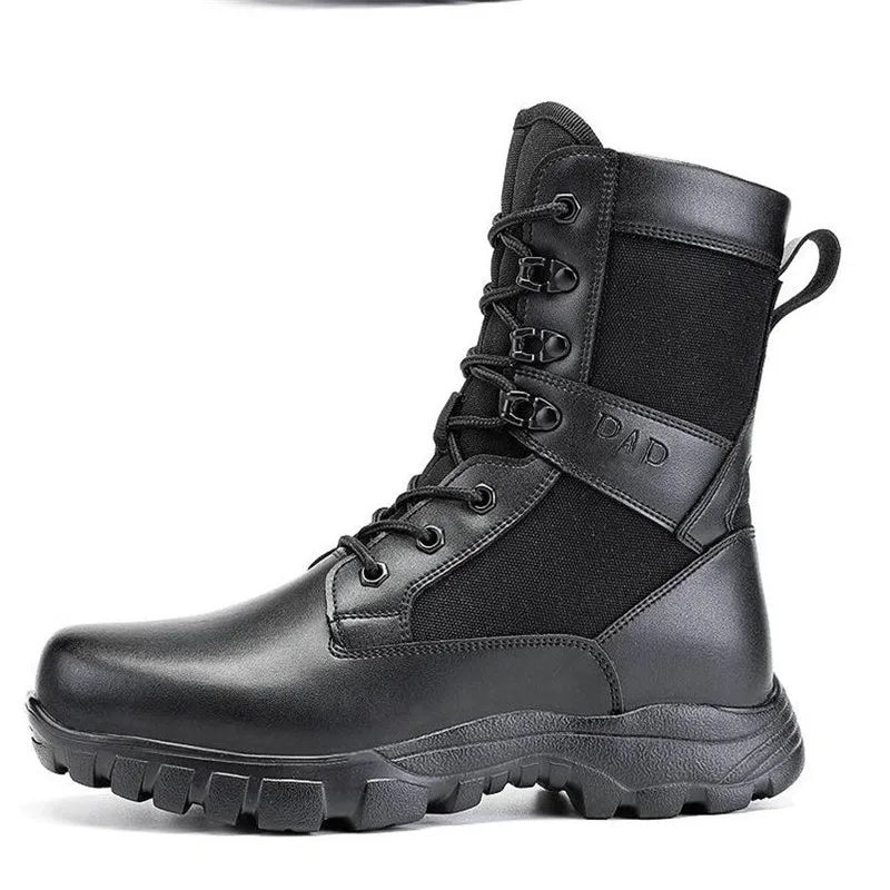 Mens Outdoor Boots Training Hiking Hunting Climbing Breathable Waterproof Desert High Shoes Punk Cowboy Boots