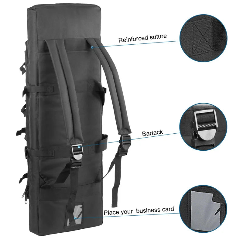 LQARMY 32 38 inch 81cm 97cm Rifle Bag Double Gun Case Backpack Airsoft Portable Bag Shooting Hunting Accessories