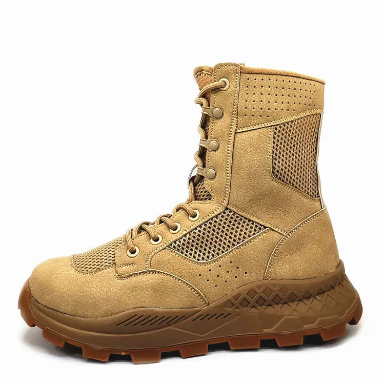 Outdoor Desert Boots Spring Special Forces Men Mesh Breathable Combat Mountaineering Boots Hiking Ultra-Light Training Shoes