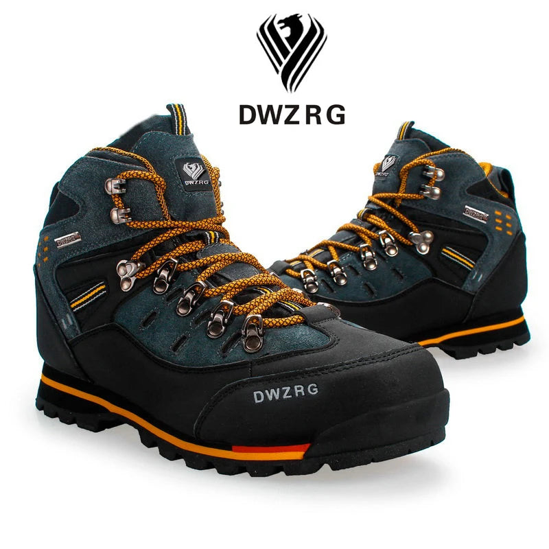 Men Hiking Shoes Waterproof Leather Shoes Climbing & Fishing Shoes New Popular Outdoor Shoes Men High Top Winter Boots