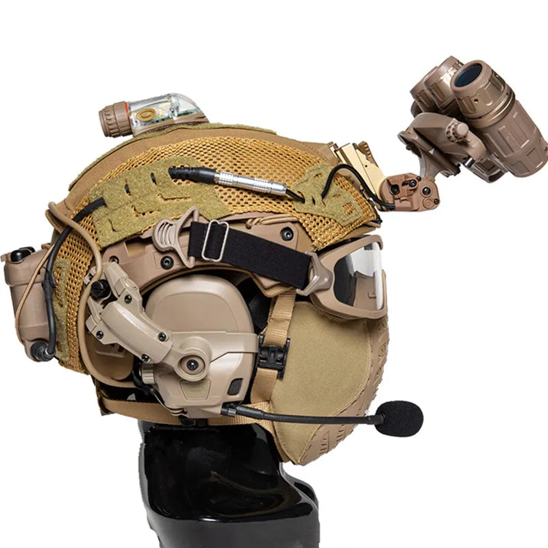 Tactical MIC FTP BUMP Helmet EX Airsoft Simple System Black/Sand/Gray