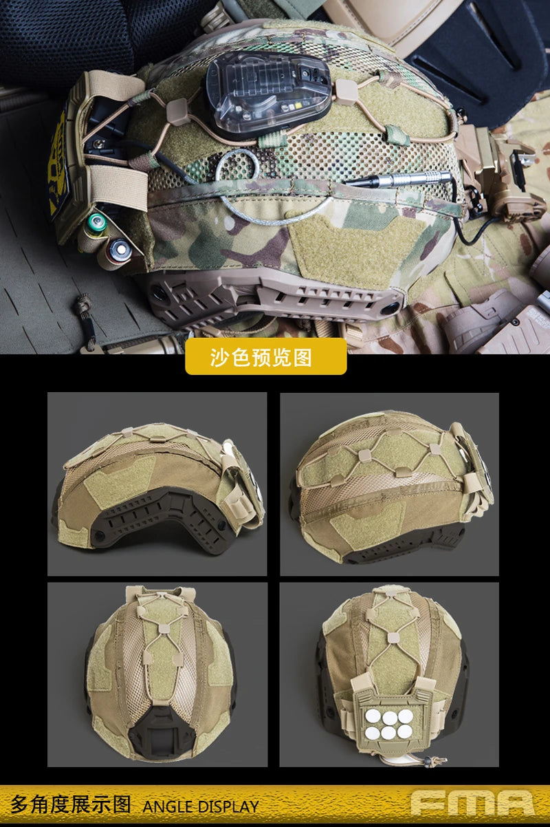 FMA Tactical Maritime Helmet Cover Multifunctional Battery Holder Balanced Pouch Bag BK/DE/MC