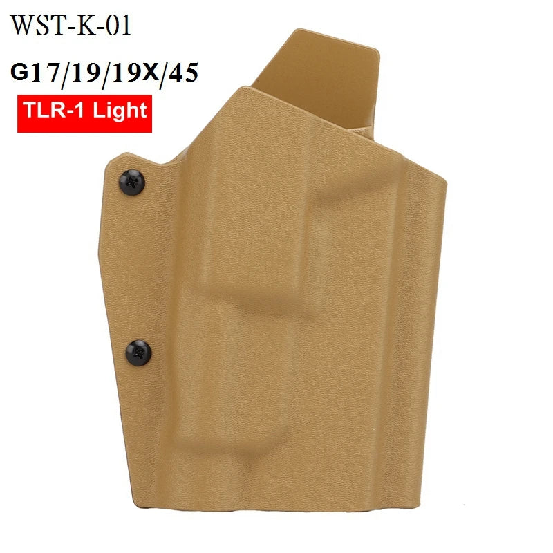 Hunting Right Kydex Gun Holster CS Airsoft Waist Pistol Handgun Pouch for Shooting Training Right Hand Drop Leg Holster