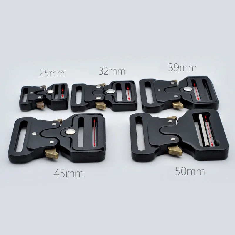 25-50mm Quick Side Alloy Release Buckle Outdoor Tactics Belt Strap Webbing Adjustment Buckle DIY Clothing Outdoor Accessory