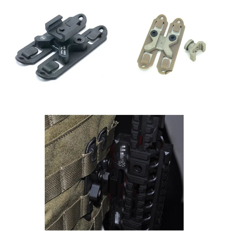FMA Tactical Airsoft Pistol Handgun Carrier Adapter Mount and Molle Hook For 7/8' Weaver & Picatinny Rail Hunting Accessories