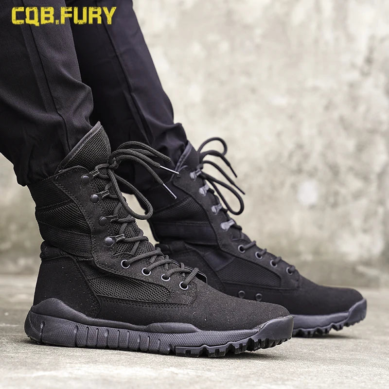 2025 summer mesh breathable 07 ultra-light men's high help special forces tactical combat boots