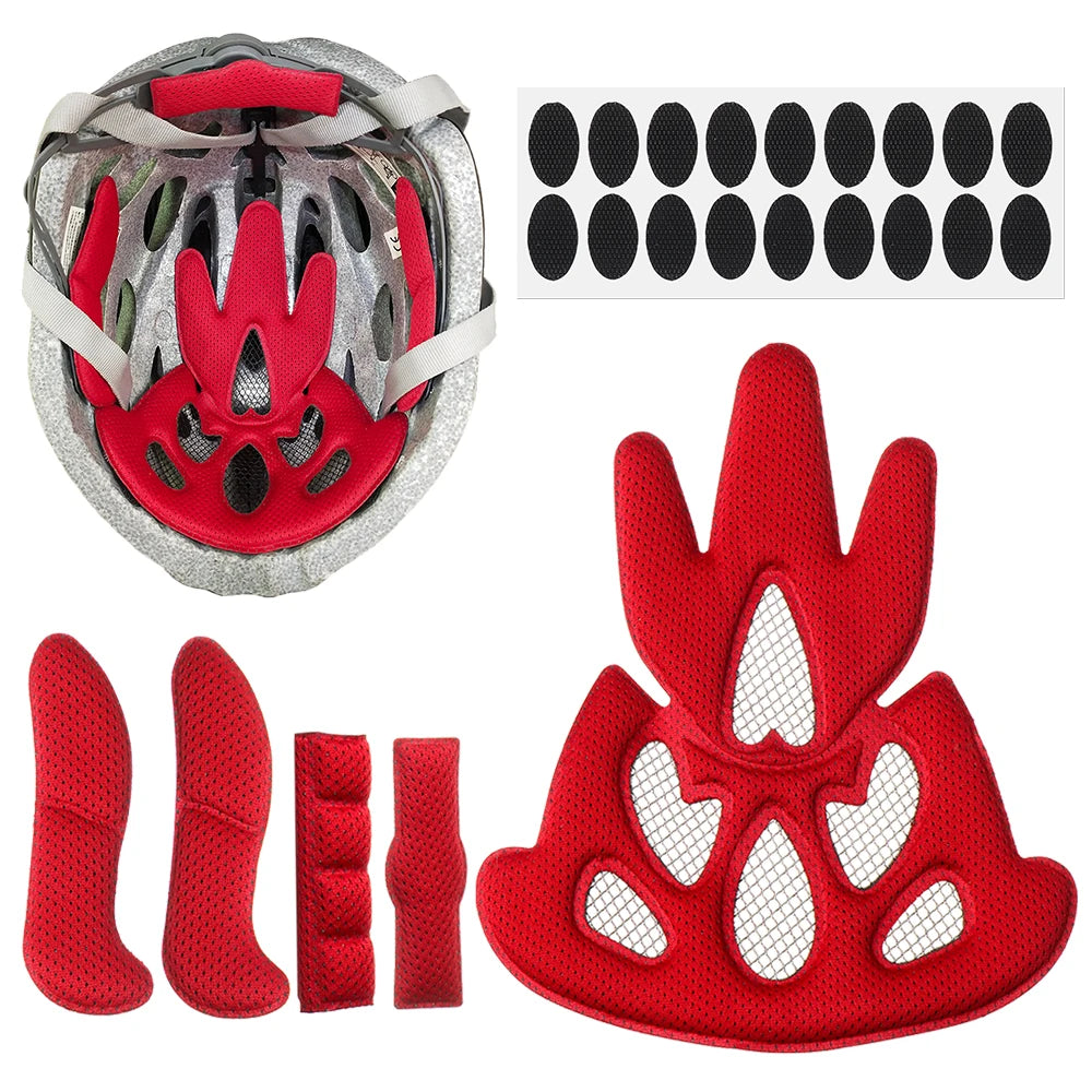 1 Set Helmet Padding Kits Mixed Size Sealed Sponge Replacement Motorcycle Bicycle Cycling Universal Foam Protection Pads Set