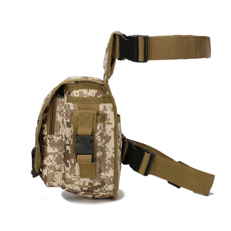 Nylon Tactical Gear Thigh Drop Leg Bag Men Outdoor Hunting Molle Bag Multipurpose Utility Bag for Hiking Camping