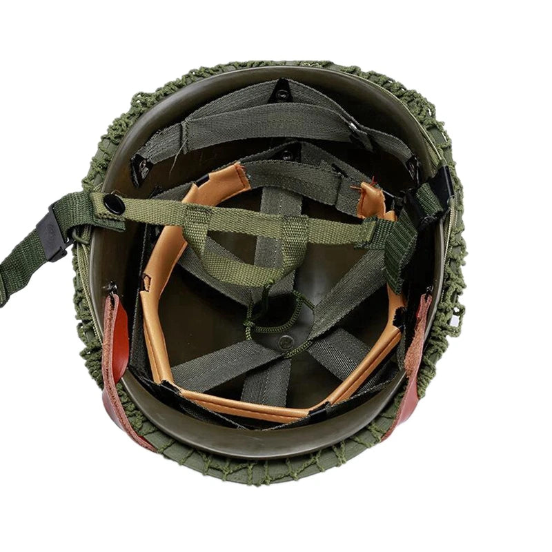 WW2 US  M1 Steel Helmet Replica Tactical Military Airsoft Outdoor Sports Cosplay Paintball Safe Helmet Protection Accessory