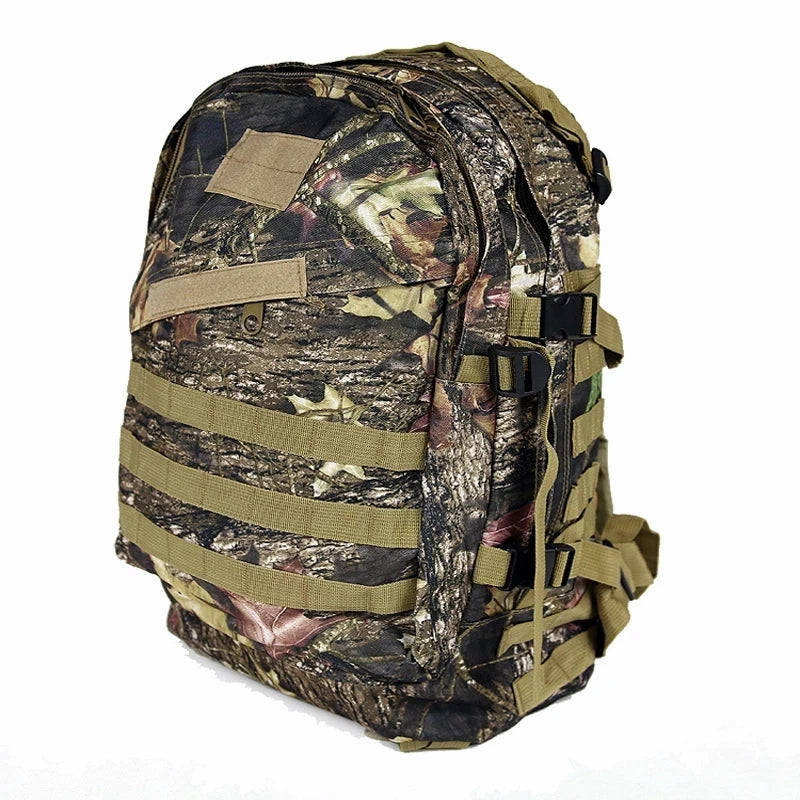Waterproof Bionic Camouflage Hunting Fishing Backpack Wear Resistant Oxford Fabric 40L Multi-Functional Double Shoulder Bag
