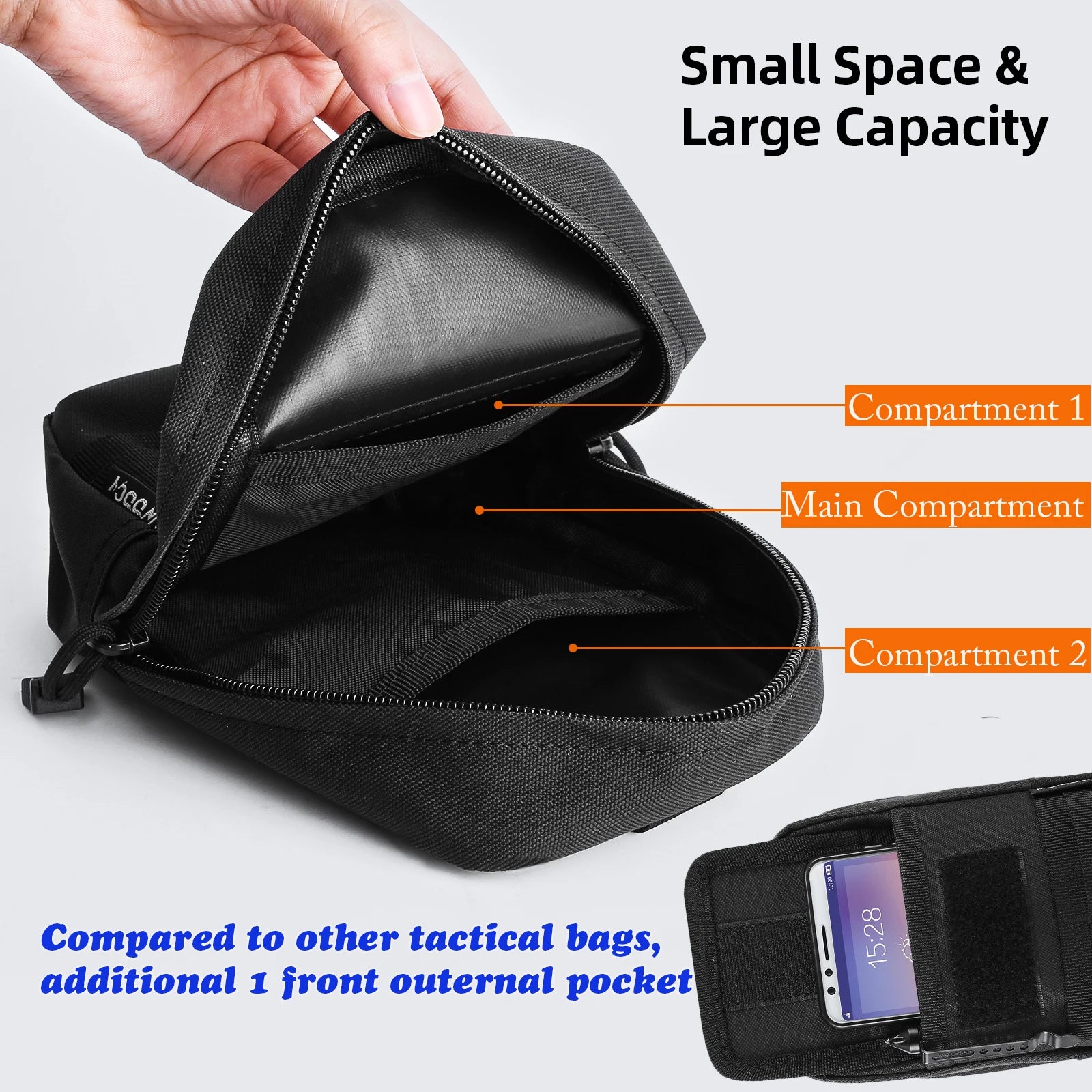 1000D Tactical Molle Pouch EDC Utility Bag for Waist Belt Backpack Outdoor Waist Pack Hunting Magazine Accessory Bag