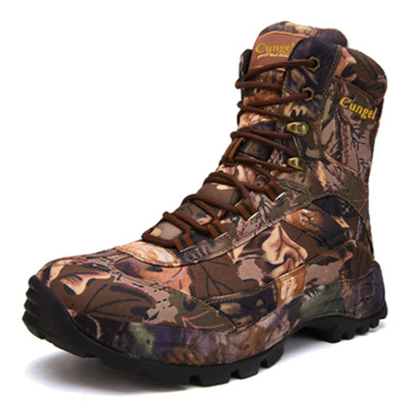Mens Outdoor High Quality Brand Hiking Shoes Tactical boots Winter Sport Trekking Climbing Athletic Shoes camouflage