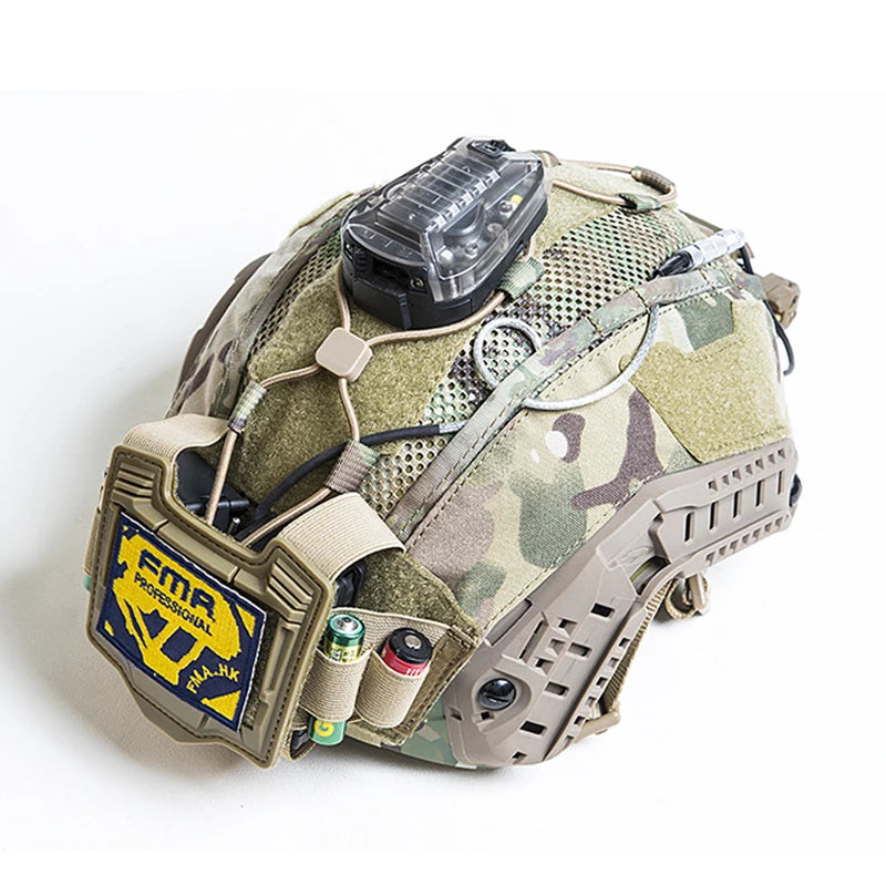 FMA Tactical Maritime Helmet Cover Multifunctional Battery Holder Balanced Pouch Bag BK/DE/MC