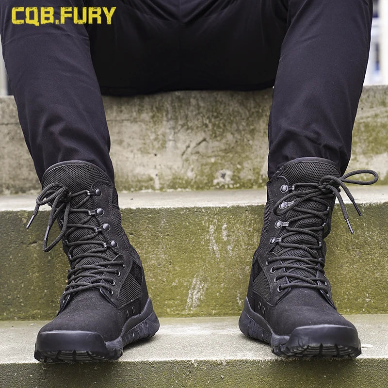 2025 summer mesh breathable 07 ultra-light men's high help special forces tactical combat boots