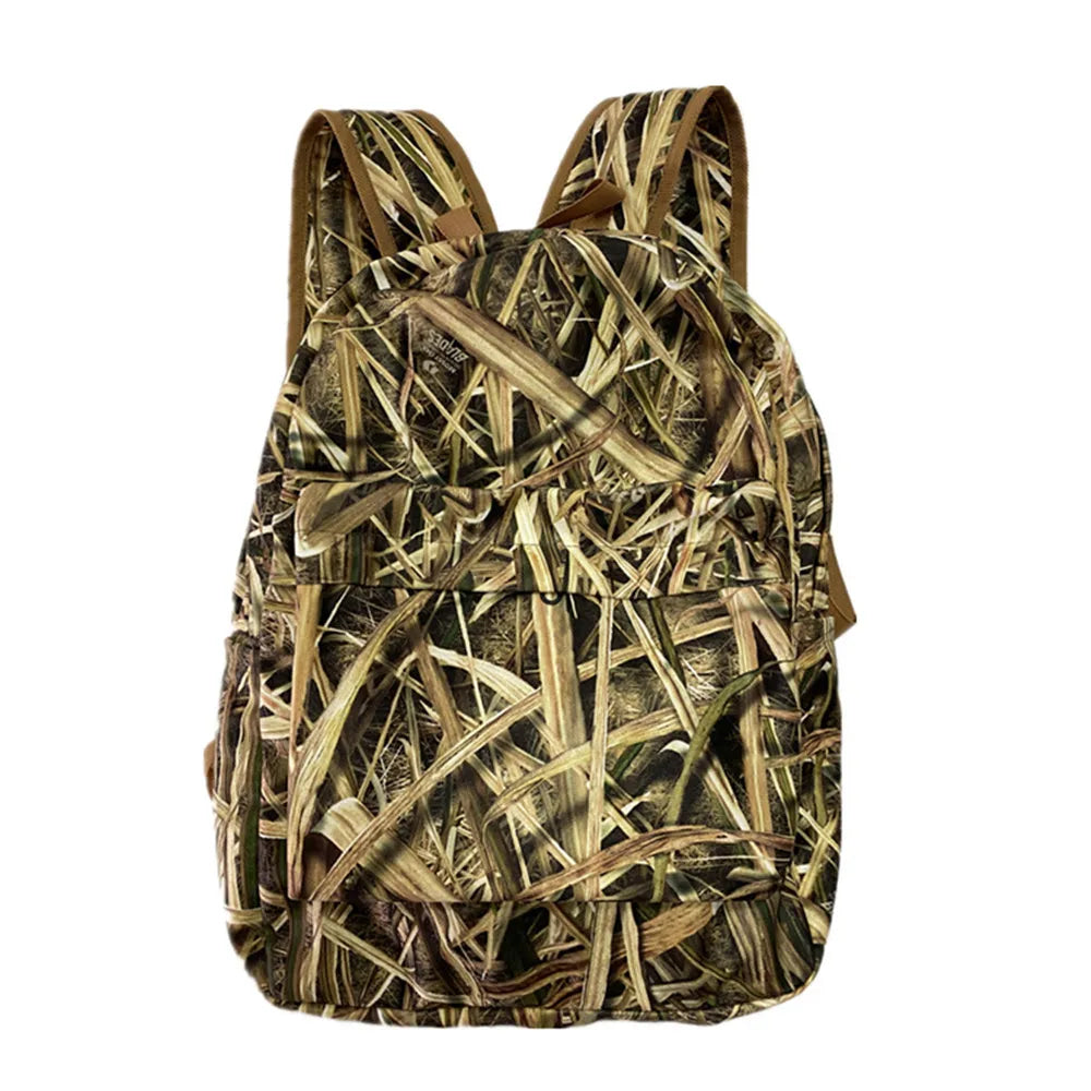Waterpoof Bionic Camouflage Hunting Fishing Backpack Simple Reed Camo Jungle Backsack Comfortable Soft Shell Foldable Camo Bag