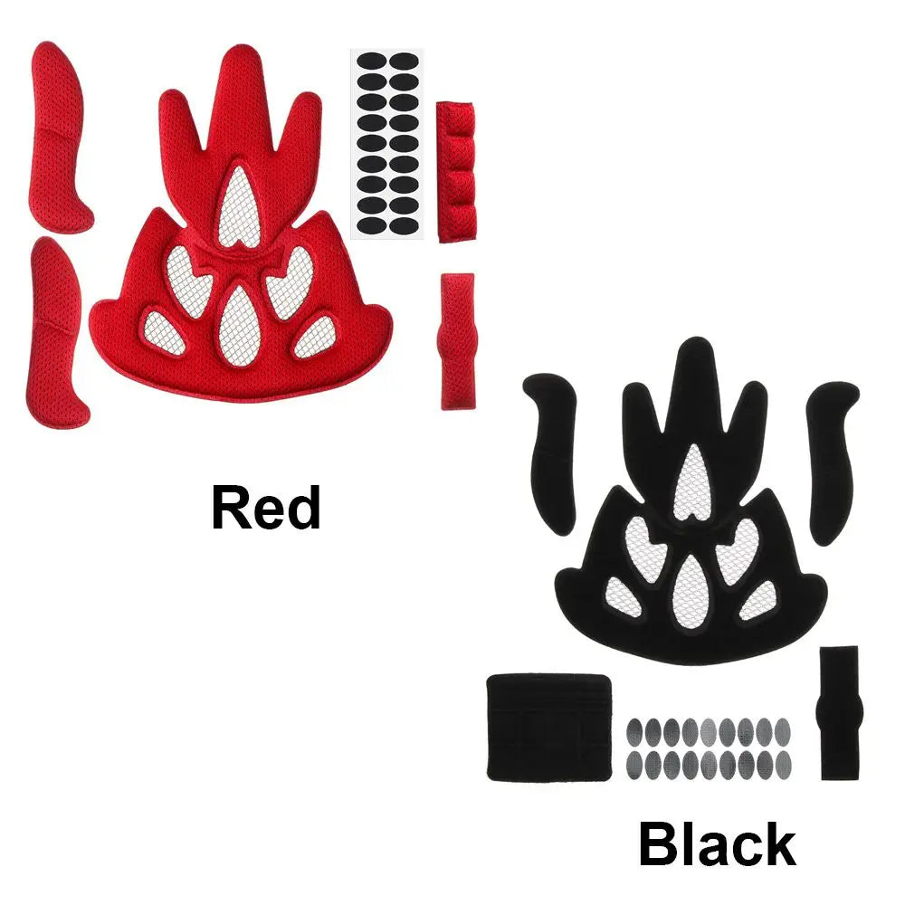 Motorcycle Bicycle Universal Replacement with Insect Net Helmet Inner Padding Kit Protection Sponge Pad Foam Pads Set