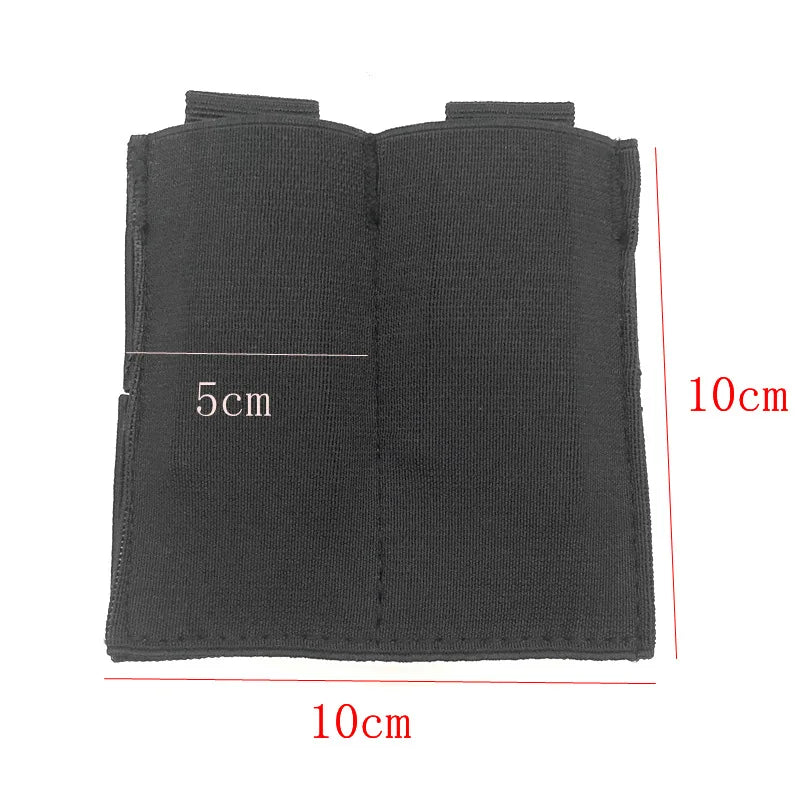 Double Mag Pouch for Tactical Vest, Molle System, Elastic Pistol, New, 9mm