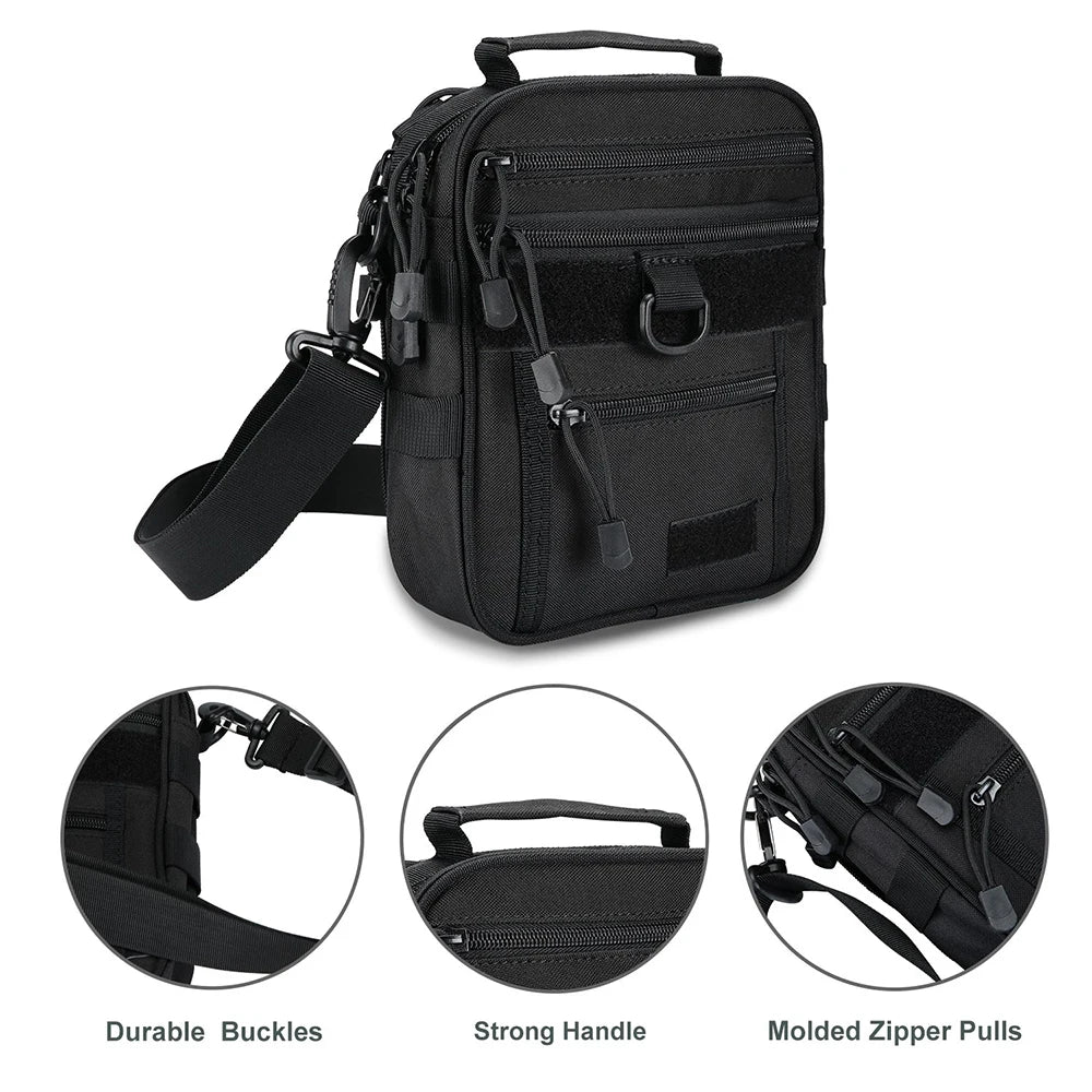 Tactical Pistol Bag EDC Shoulder Bag Hunting Gear Pouch Ammo Accessories Pouch Shooting Range Duffle Bag Gun Holster Pouch