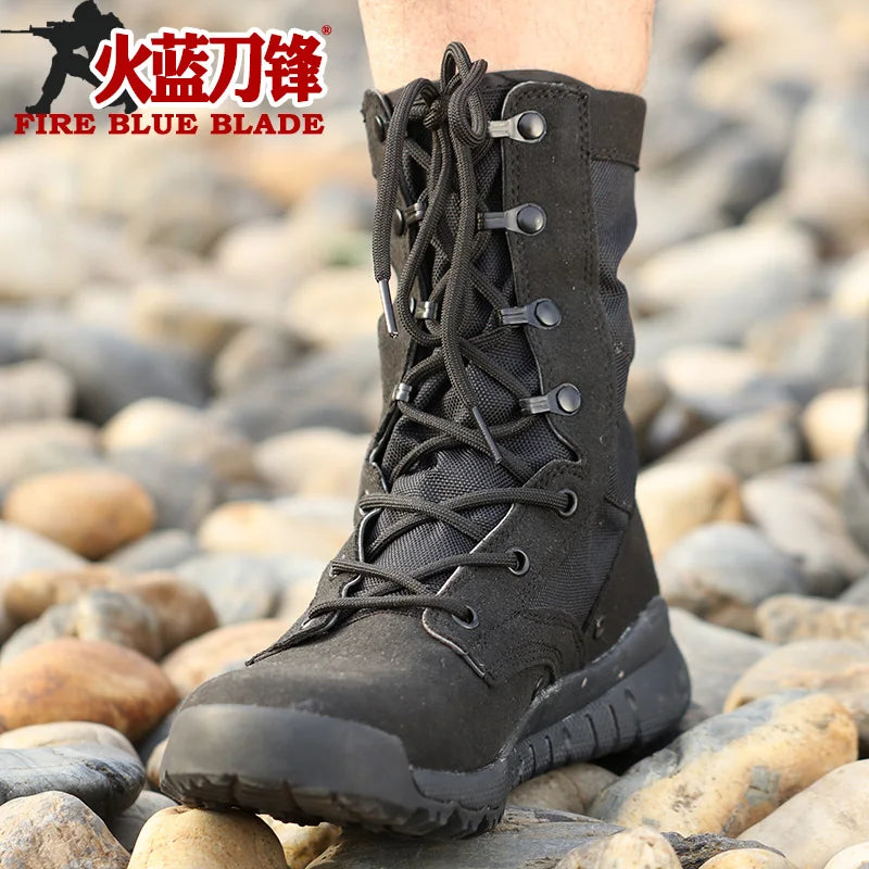 Ultra Light 07 Operational Men's Canvas Operational Shock Absorbing  High Help Special Boots