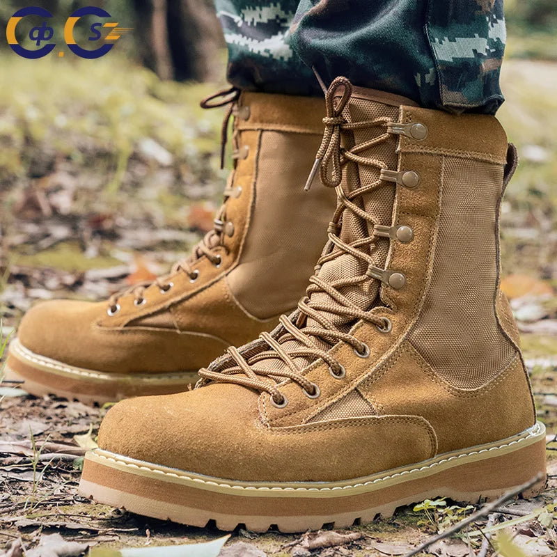 2025 Autumn Outdoor Breathable Ultra Light Combat Men's Special Forces Army Land Tactical Mountaineering Boots