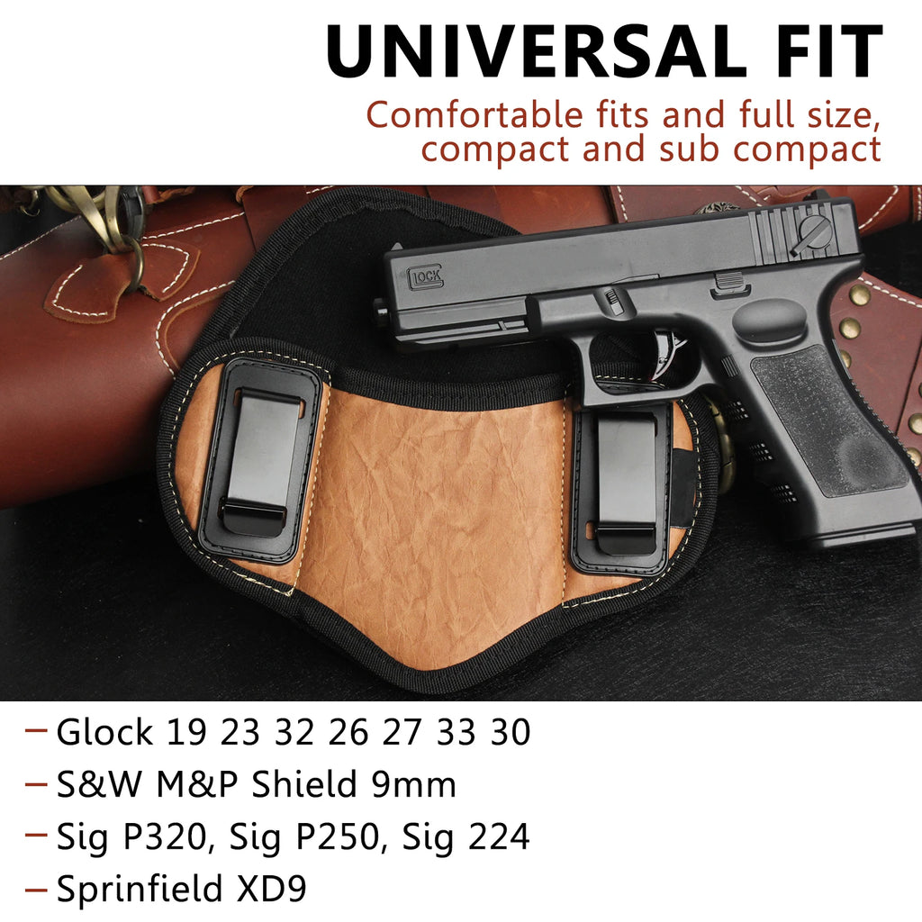 Gun Holster PU Leather Coldre Taurus Concealed Carry Holster Pancake Pistol Gun Bag for Gock 17 19 30 Sig Sauer P226 P250 P320