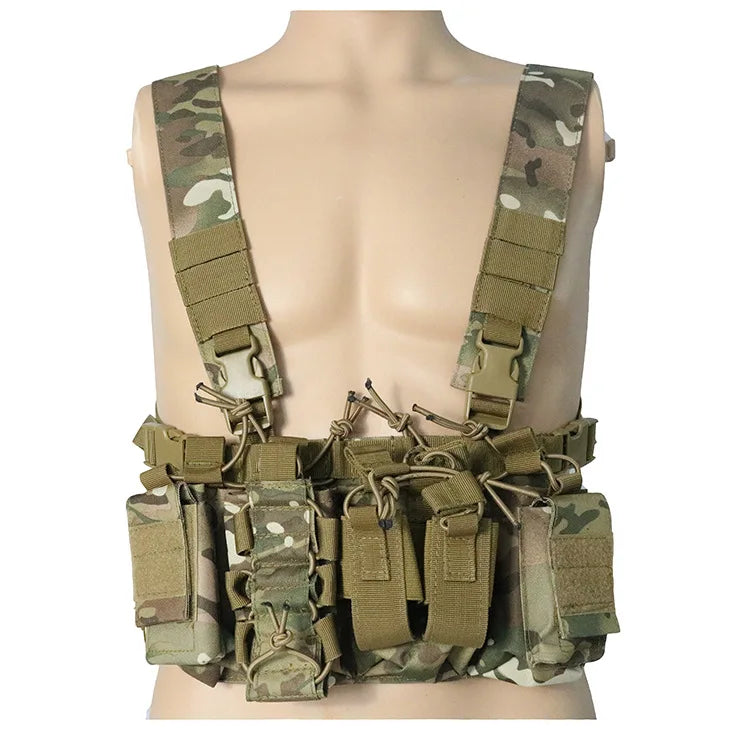Tactical Vest Hunting Clothes Radio Harness Front Pouch Holster Airsoft Chest Rig Magazine Carrier Vest Equipment