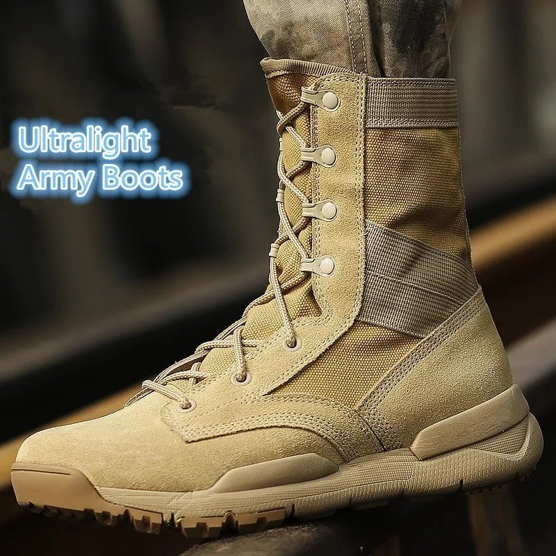 Lightweight   Boots Men Women Outdoor Climbing Hunt Hiking Training Breathable Shock Absorption  High Shoes